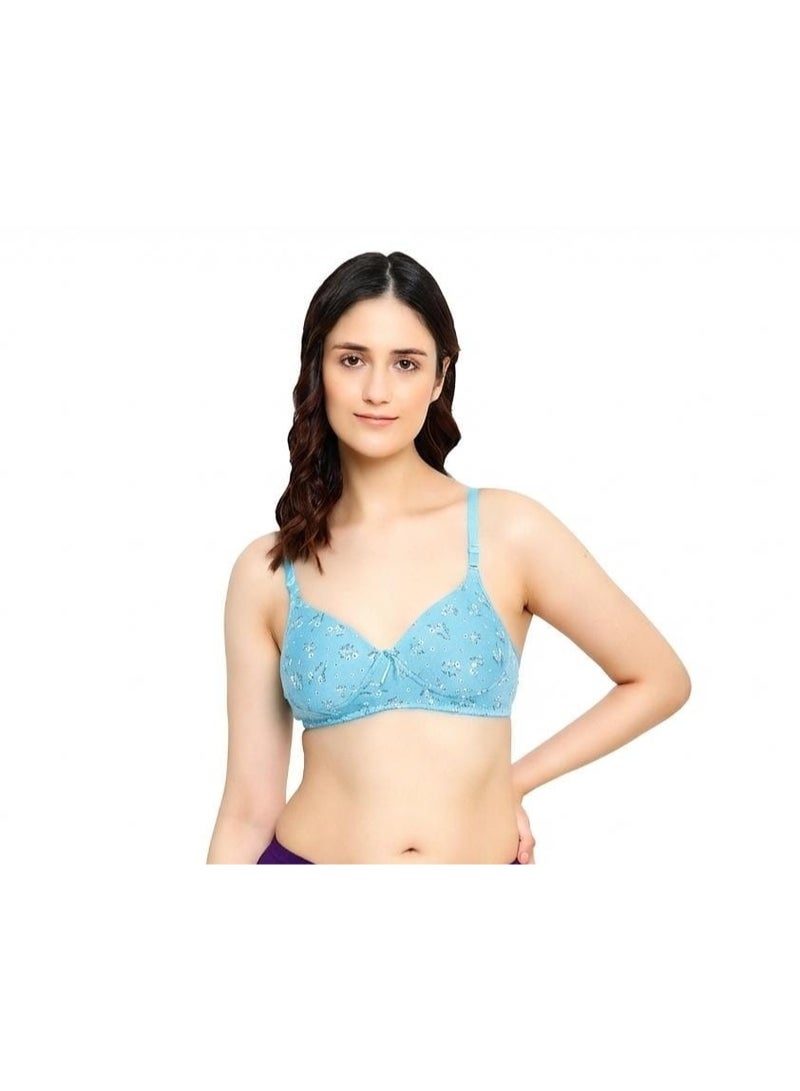 راجني حمالة صدر للنساء والفتيات المراهقات، مصنوعة من قماش مودال ليكرا فائق النعومة، قابلة للتمدد، تسمح بمرور الهواء، بدون خياطة، مبطنة، بدون أسلاك، بأشرطة قابلة للإزالة، بنقشة زهور، عبوة من قطعتين - Image 4